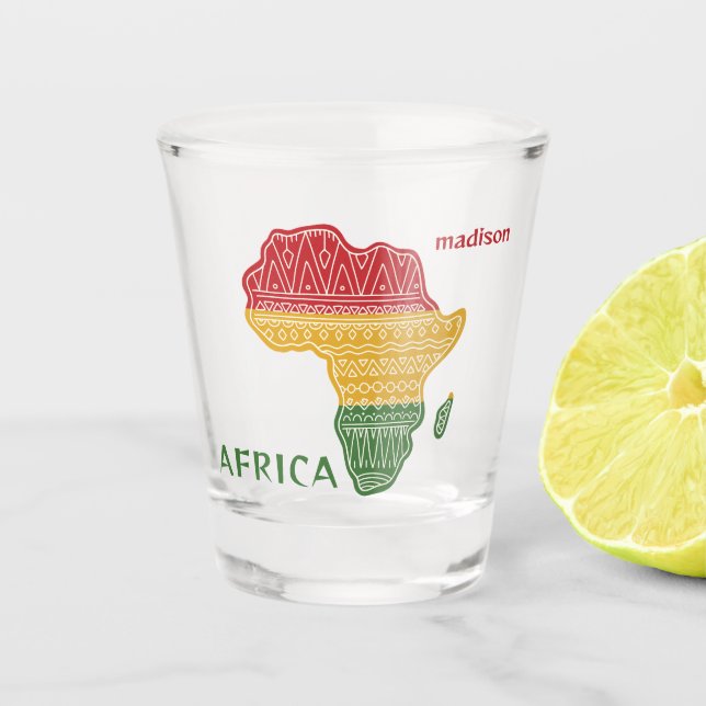 Individuelle Name und Textafrika Schnapsglas (Vorderseite)