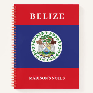 Individuelle Name- und Textbelize-Flagge Notizbuch