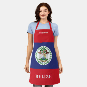 Individuelle Name- und Textbelize-Flagge Schürze