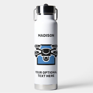 Individuelle Name- und Textdrossel Trinkflasche