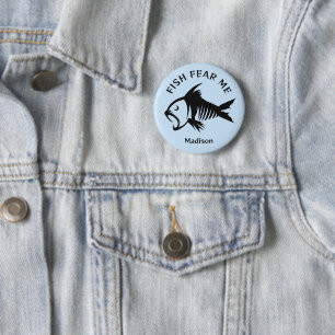 Individuelle Name- und Textfisch Button