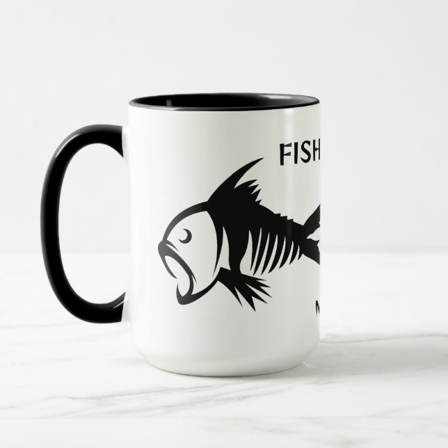 Individuelle Name- und Textfisch Tasse (Links)