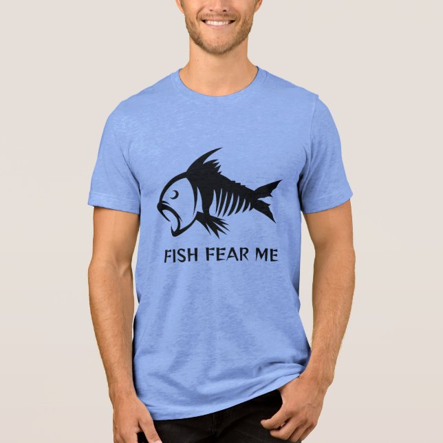 Individuelle Name- und Textfisch Tri-Blend Shirt (Vorderseite)