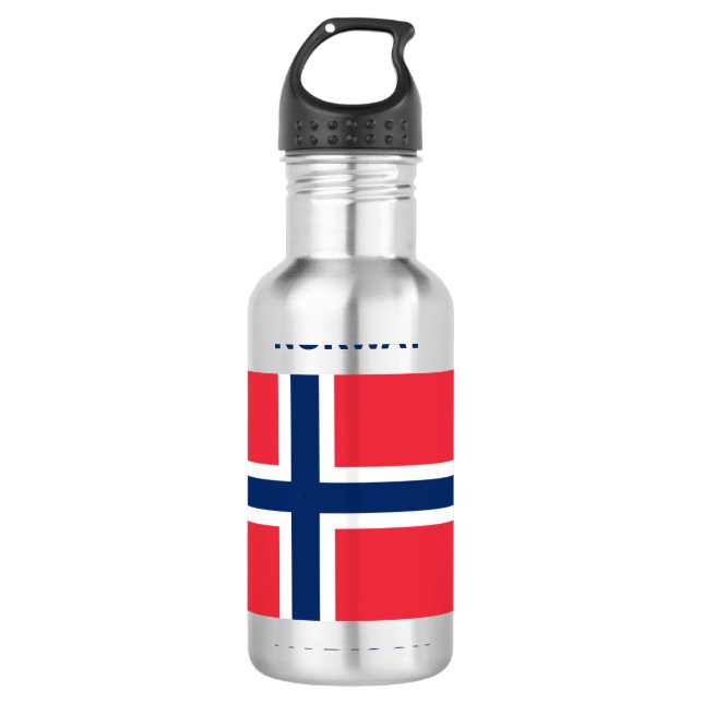 Individuelle Name- und Textflagge Edelstahlflasche (Vorderseite)
