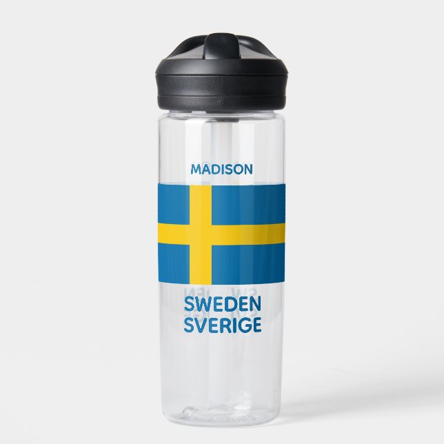Individuelle Name- und Textflagge Trinkflasche (Vorderseite)