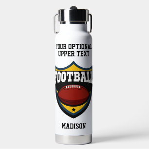 Individuelle Name- und Textfußball-Logo Trinkflasche