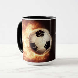 Individuelle Name- und Textfußball-Tasse Tasse