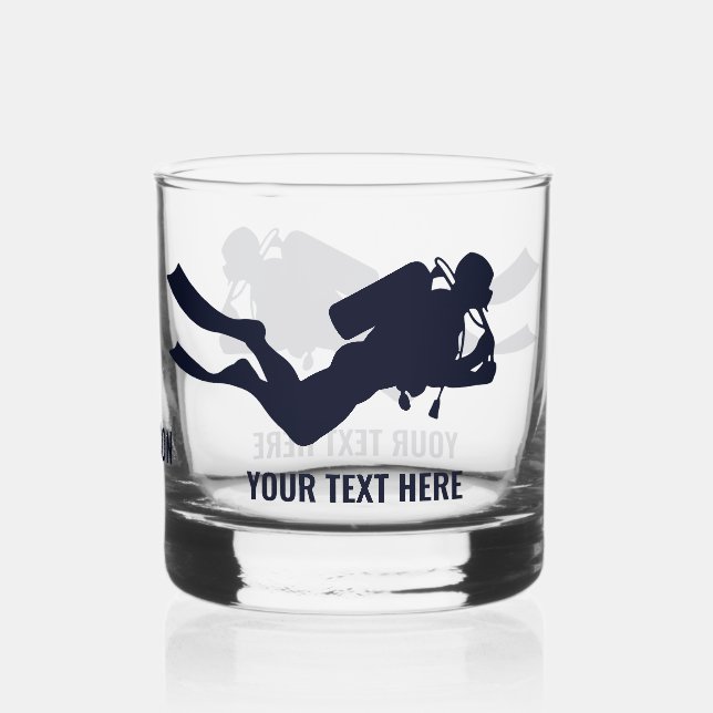 Individuelle Name- und Textskuba Whiskyglas (Rückseite)