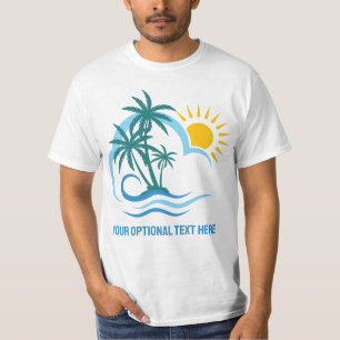 Individuelle Name- und Texttropeninseln T-Shirt