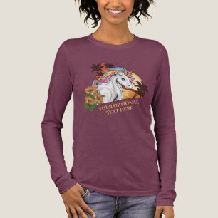 Individuelle Name- und Texttropische Einhorn Tri-Blend Shirt