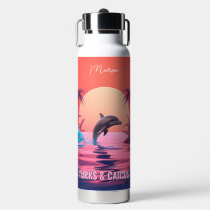 Individuelle Name- und Texttürken und Caicos-Dolph Trinkflasche