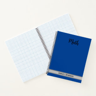 Individuelle Name und Thema Matt farblich blau Notizbuch