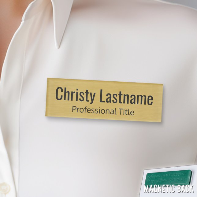 Individuelle Name und Titel mit Imitate Goldfolie Namenschild (Custom Name Tag - Personalize )