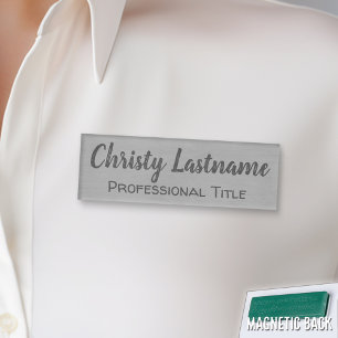 Individuelle Name und Titel mit Imitaten Silberfol Namenschild