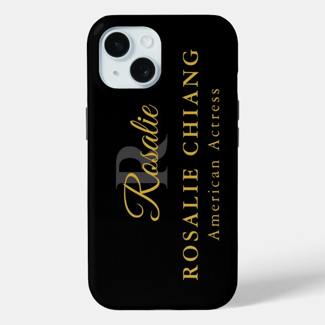 Individuelle Name und Titel mit Monogramm Case-Mate iPhone Hülle (Rückseite)