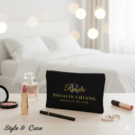 Individuelle Name und Titel mit Monogramm - Zubehörtasche