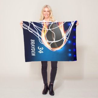 Individuelle Name und Zahlhockey Fleece Blanket
