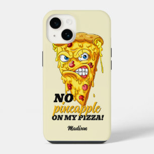 Individuelle Name und Zutaten Angry Pizza iPhone 14 Hülle