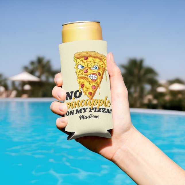 Individuelle Name und Zutaten Angry Pizza Selters Dosenkühler (In Situ Pool)
