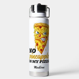 Individuelle Name und Zutaten Angry Pizza Trinkflasche