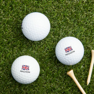 Individuelle Name United Kingdom Flag Golfball