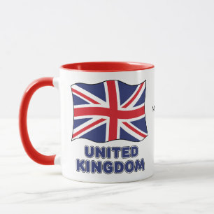 Individuelle Name United Kingdom Flag Tasse