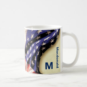 Individuelle Name USA Flag Kaffeetasse