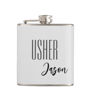 Individuelle Name Usher Flask Flachmann