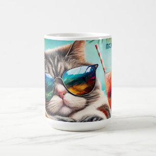 Individuelle Name Vacation Cat Kaffeetasse
