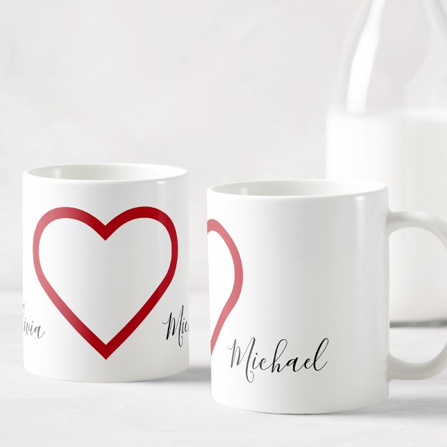 Individuelle Name Valentine's Day Liebe Heart Coup Kaffeetasse (Von Creator hochgeladen)
