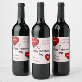 INDIVIDUELLE NAME Valentinstag Sparkling Weinflasc Weinetikett