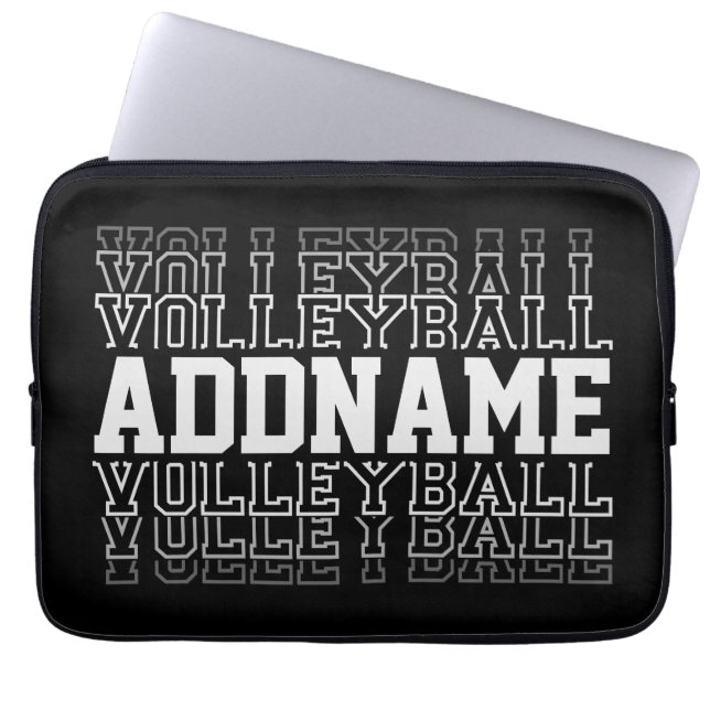 INDIVIDUELLE NAME Vanishing Volleyball Logoteam Laptopschutzhülle (Vorderseite)