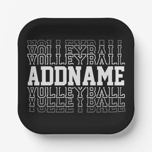 INDIVIDUELLE NAME Vanishing Volleyball Logoteam Pappteller (Vorderseite)