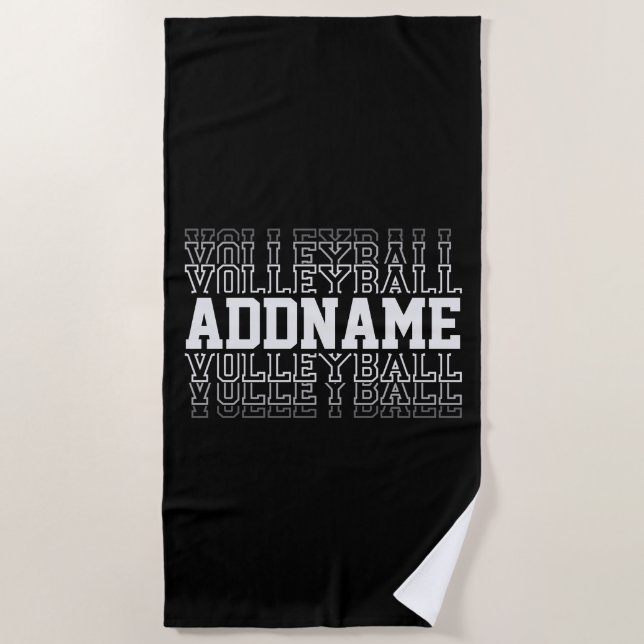 INDIVIDUELLE NAME Vanishing Volleyball Logoteam Strandtuch (Vorderseite)