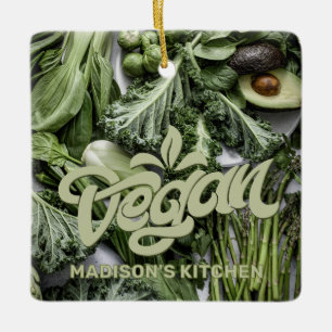 Individuelle Name Vegan Keramikornament