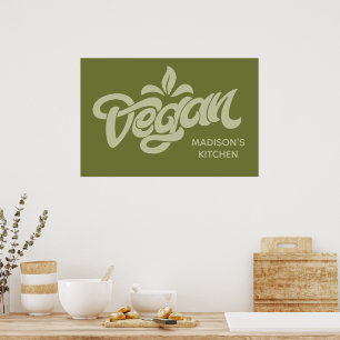 Individuelle Name Vegan Poster
