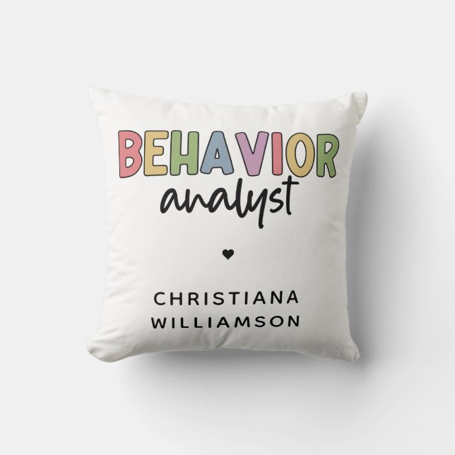Individuelle Name-Verhaltensanalyst Kissen (Vorderseite)