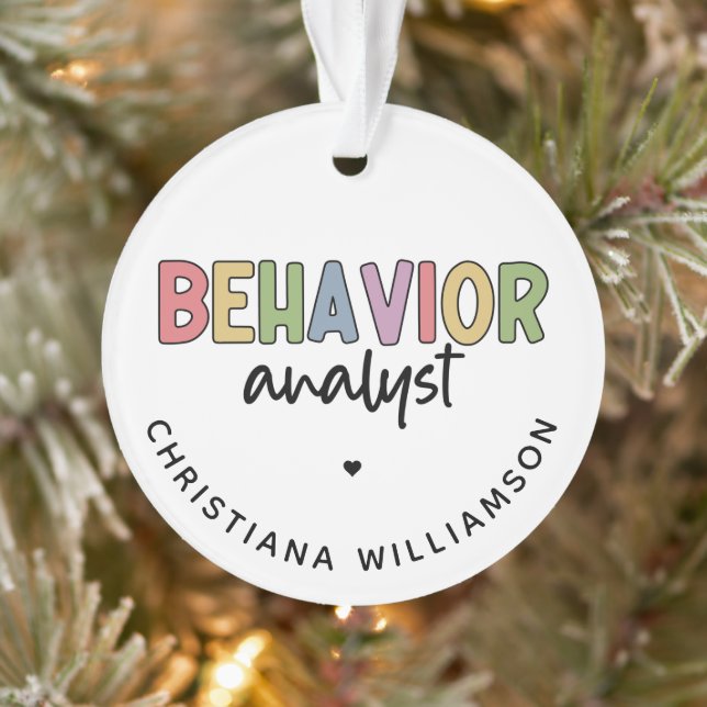 Individuelle Name-Verhaltensanalyst Ornament (Baum)