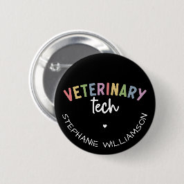 Individuelle Name Veterinary Tech | Tierarzt Button