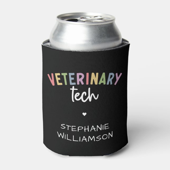 Individuelle Name Veterinary Tech | Tierarzt Dosenkühler (Kanne Vorderseite)