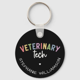 Individuelle Name Veterinary Tech | Tierarzt Schlüsselanhänger