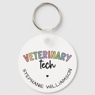Individuelle Name Veterinary Tech Tierarzt Schlüsselanhänger