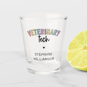 Individuelle Name Veterinary Tech   Tierarzt Schnapsglas