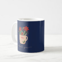 Individuelle Name Vielen Dank an Christmas Poinset