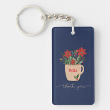 Individuelle Name Vielen Dank an Christmas Poinset