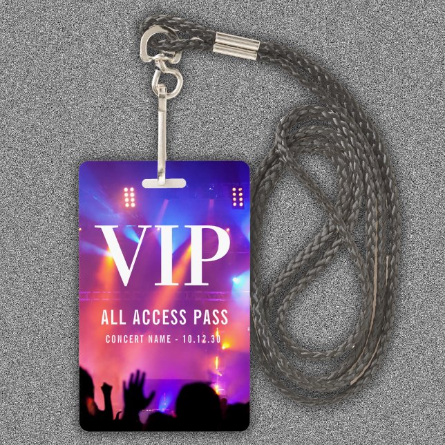 Individuelle Name VIP All Access Pass Konzert Ausweis (Von Creator hochgeladen)