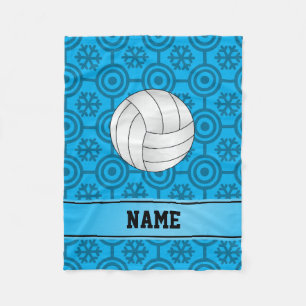 Individuelle Name Volleyball Himmelblau Retro-Schn Fleecedecke