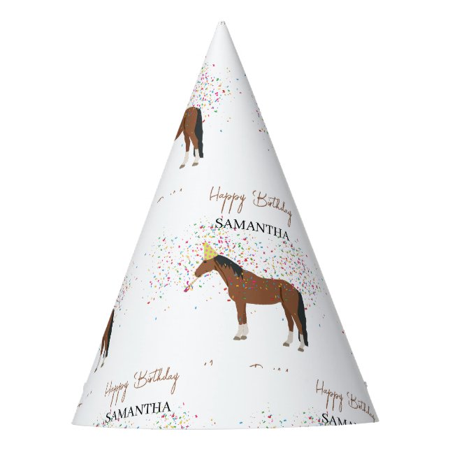 Individuelle Name von Pferdepartnerschaften Partyhütchen (Vorderseite)