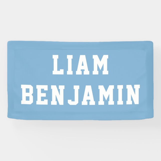 Individuelle Name Wall Art Personalisiert Baby Boy Banner (Horizontal)