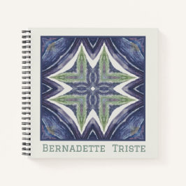 Individuelle Name Wasserfarbenes Abstraktes geomet Notizbuch